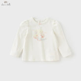 Baby Girl Cotton T-Shirt – Rabbit Print